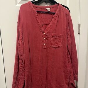 Carlson Long Sleeve Button-Up Top